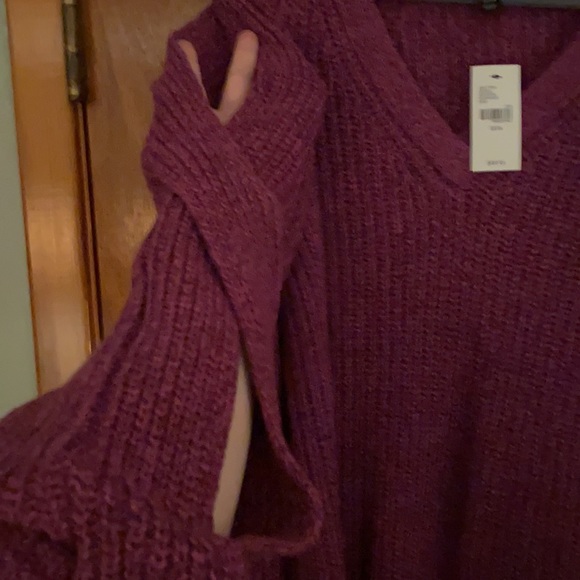 Lane Bryant purple slit-sleeve sweater, 22/24 - Picture 5 of 7